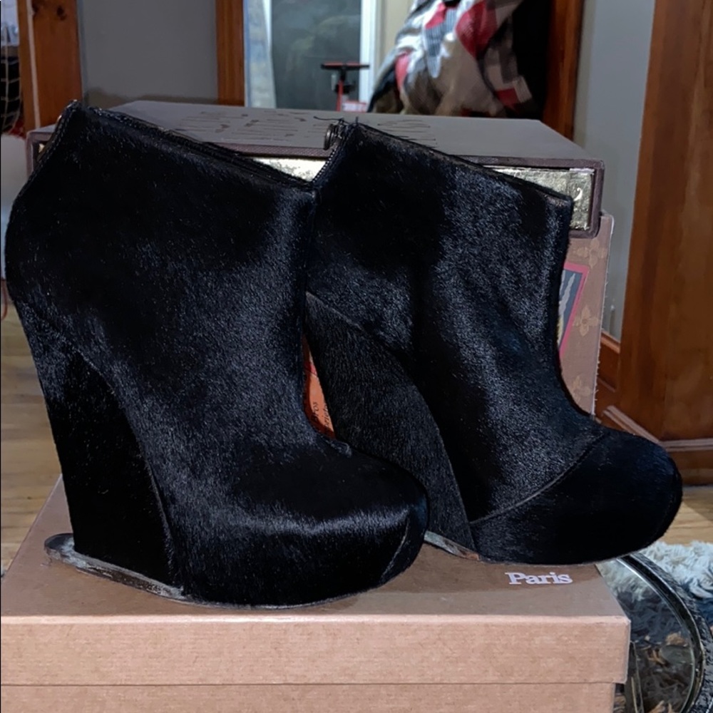 BCBG calfhair wedge . No box